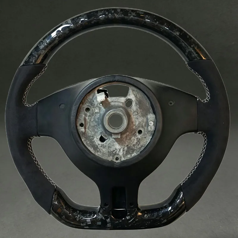 Black Forged Carbon Fiber Steering Wheel for BMW E46 New Design High-quality Customizable Steering Wheel for BMW E46 Hot Sell