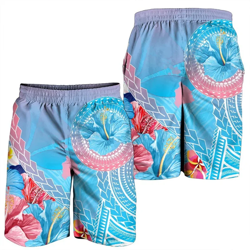 Hawaii soffre pantaloncini da uomo pantaloncini da spiaggia polinesiani Cool Street Swim Short Trunks pantaloncini da ghiaccio da palestra Boy Board pantaloni corti tutti stampati