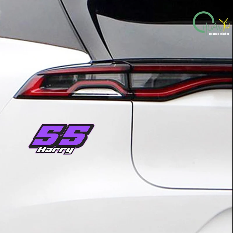 Purple Racing Number 55 Creative Personalized Car Decal Scratch Cover Body Decoration Sticker view 3