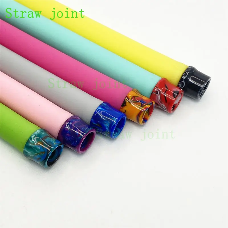 10PCS 810 Random Colors Resin Straw Joint