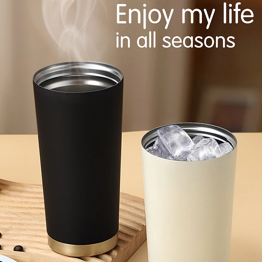 1pcs 500ml/16.91oz coffee cup 316 stainless steel thermos cup High appearance level portable water cup large capacity car cup