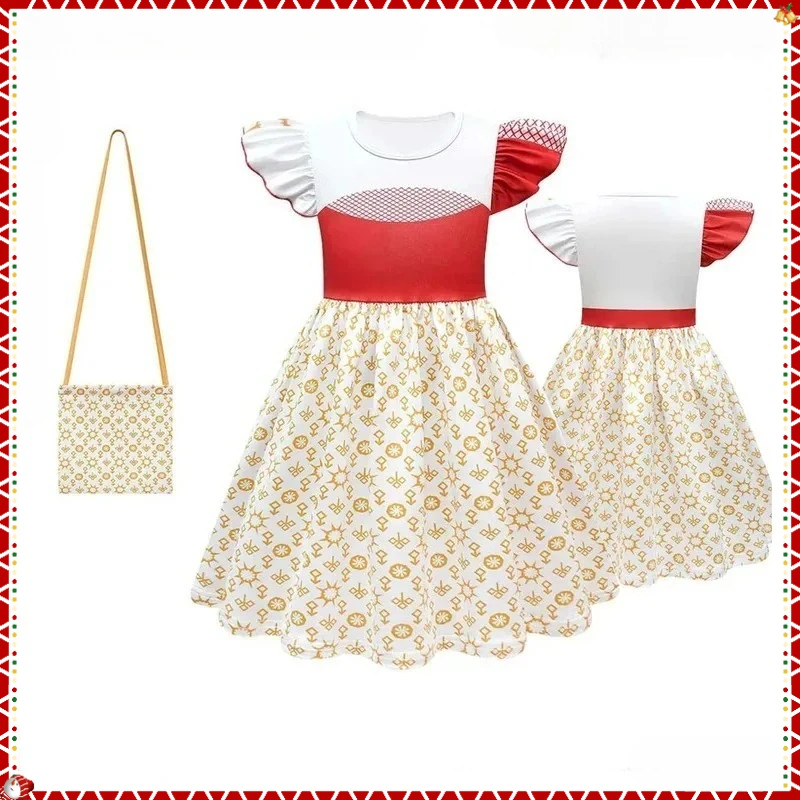 

New Cosplay Costume Kids Girls Tutu Dress Bag Outfits Children TV Fantasia Roleplay Halloween Carnival Disguise Party
