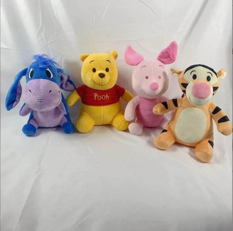 

4pcs Kawaii Cartoon Animel Plushies Pooh Bear Eeyore Tigger Piglet Christmas Plush Doll Decoration Children Toys Birthday