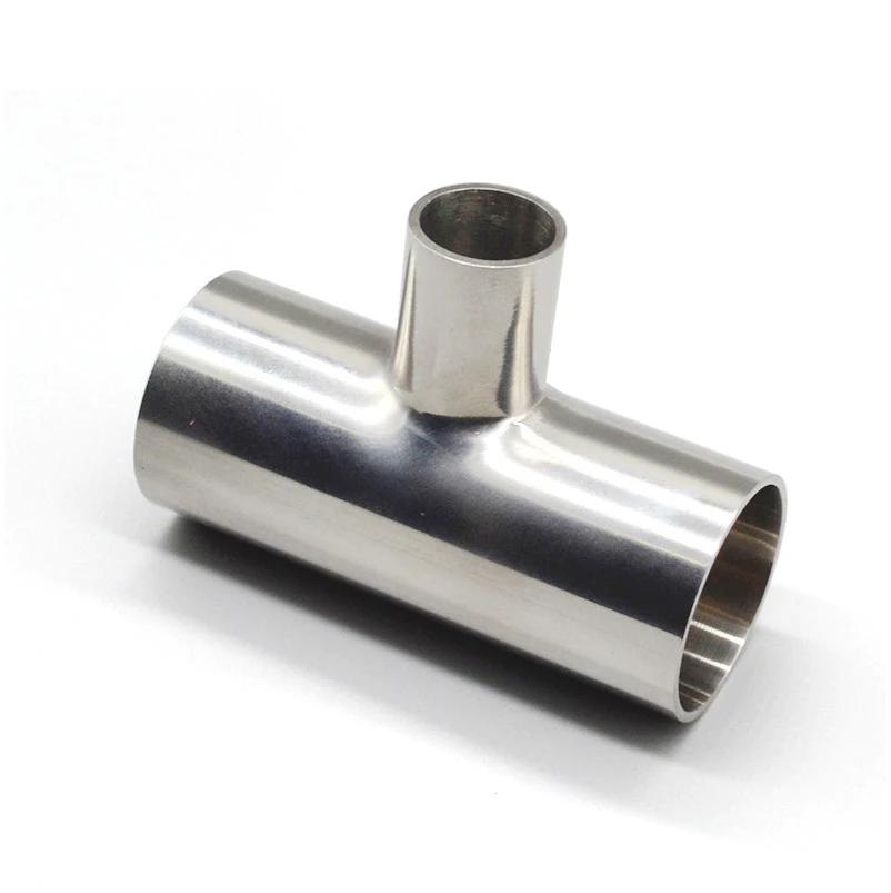 19mm To 76mm Pipe Diameter Butt Welding Reducer Tee Tee Connector Health Food Grade Pipe Fittings 304 Stainless Steel Homemade