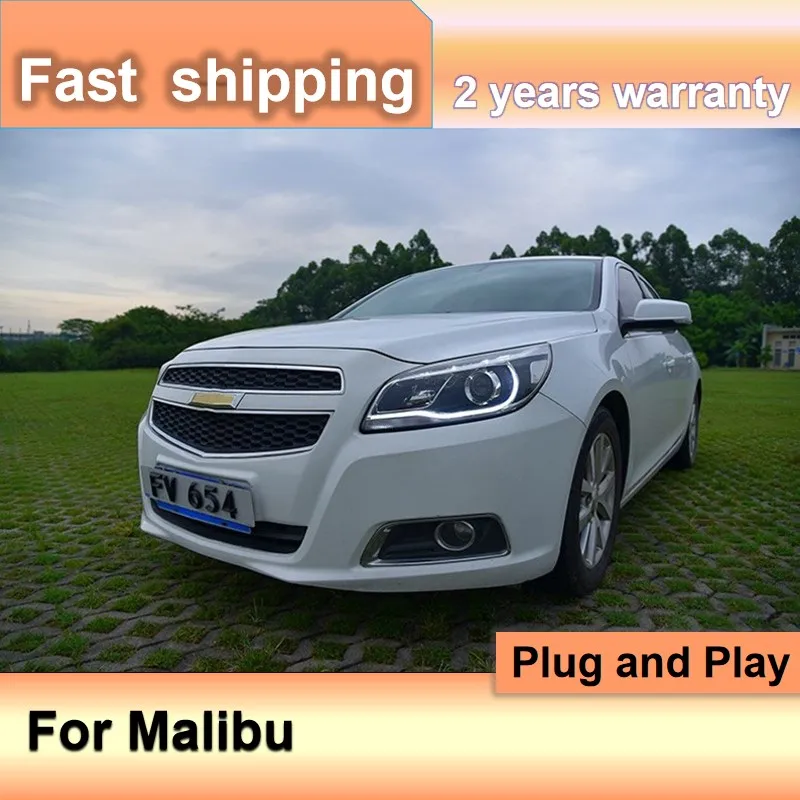 Car Accessories for Chevrolet Malibu Headlight 2012-2014 Malibu Front Light DRL Turn Signal High Beam Projector Lens