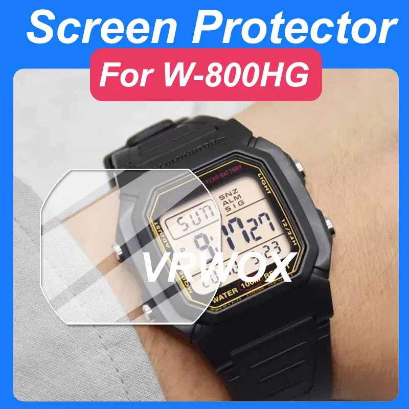 3PCS W-800HG-9A  Watch Screen Protector HD Clear TPU Nano Film Waterproof 99% HD Clear Full Coverage Size