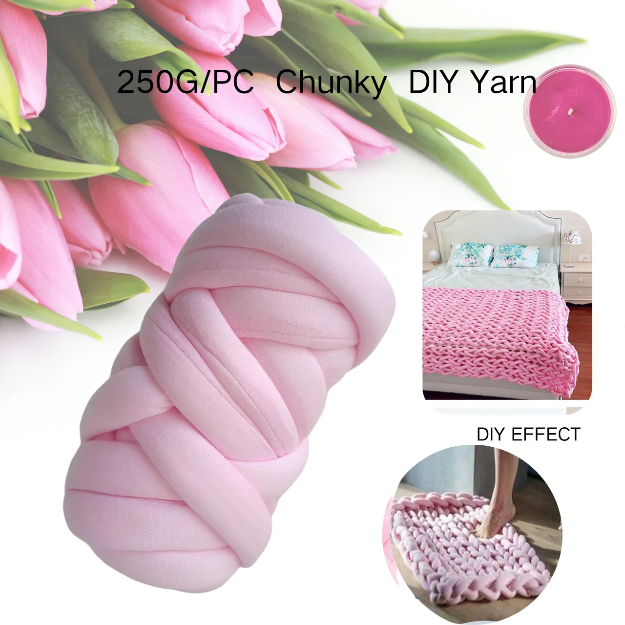 غزل مكتنز DIY وخيوط مكتنزة مخملية على شكل بجعة، 250 جرام و1000 جرام/قطعة، مناسبة لنسيج السجاد وحقائب الظهر والسلال