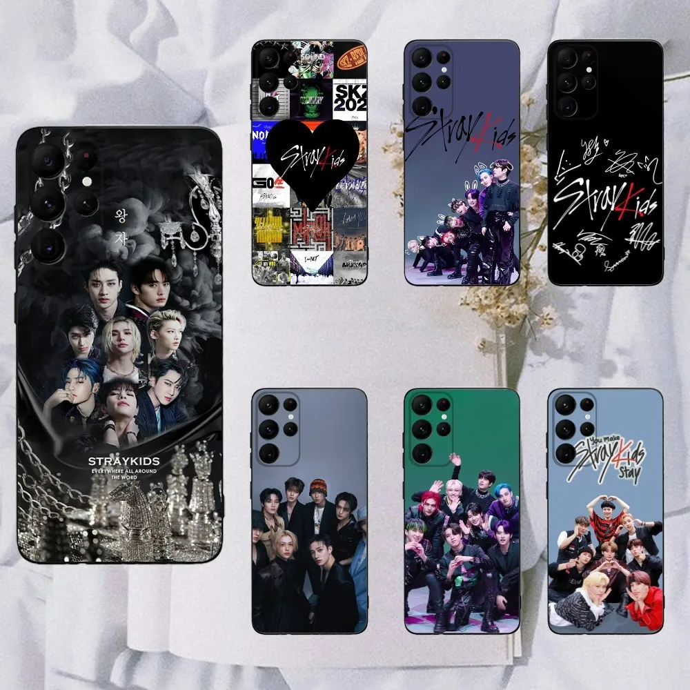 S-Strays Kpop k-Kid SKZ  Phone Case For Samsung Galaxy A20,A21s,A22,A31,A32,A52,A53,A72,73,A80,A91 Soft Black Cover