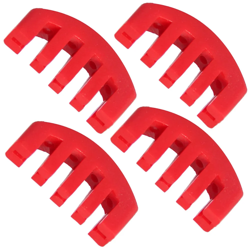 

4 Pcs Viola Practice Mute Violin Soft Rubber Muffler Accessories Small Red Mutes Performance