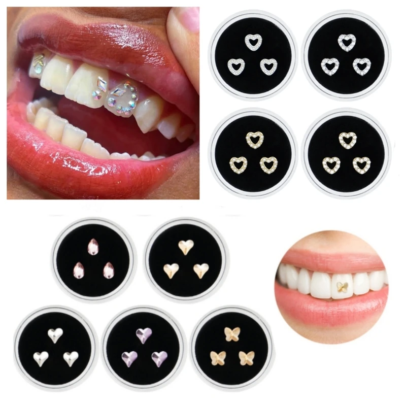 Dental Tooth Gems Crystal Rhinestones Diamond Ornaments Teeth Jewelry  Acrylic Strass Stones DIY Nail Art Decoration