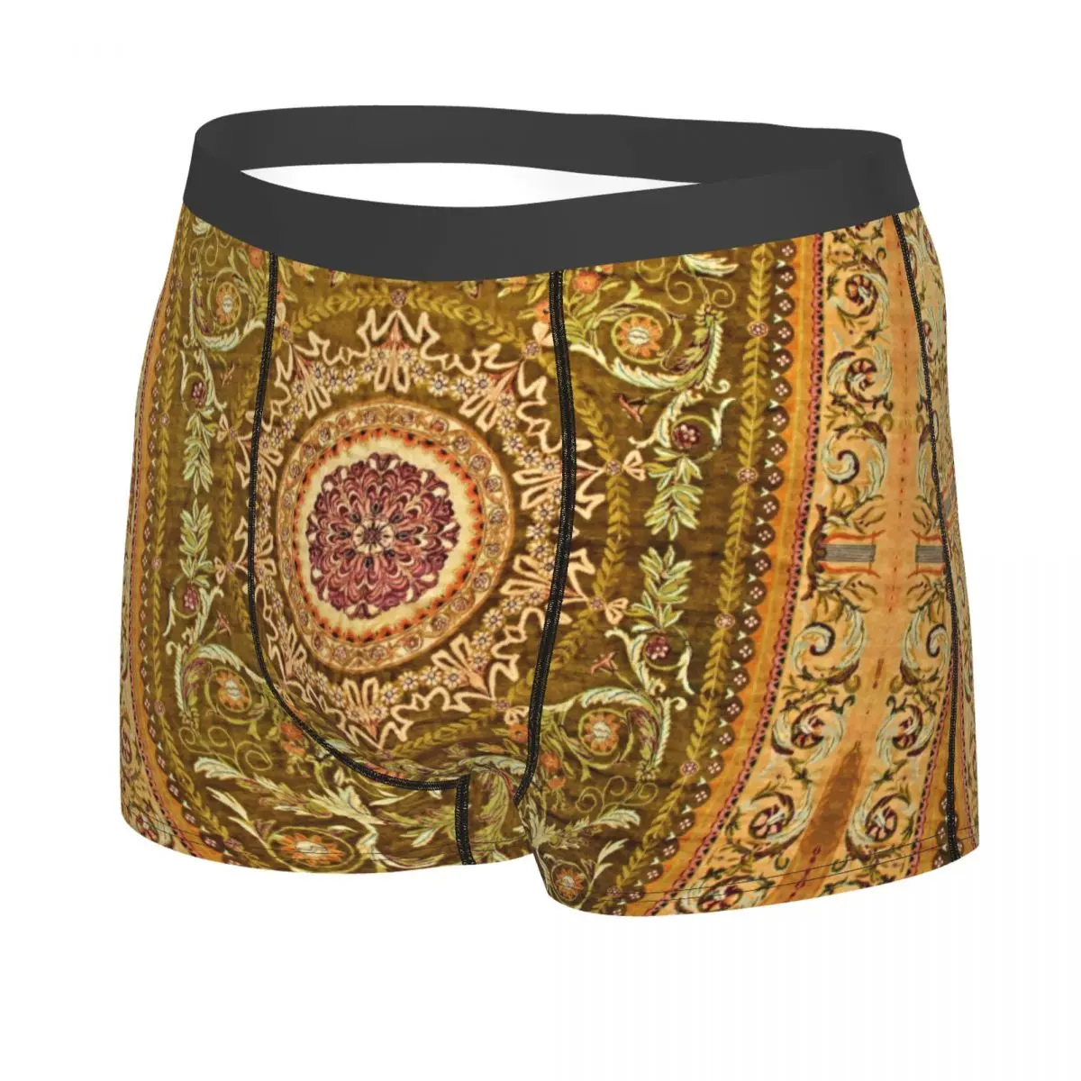 Aangepaste Franse Aubusson ondergoed mannen ademend vintage Europa Boheemse boxershorts shorts slipje zachte onderbroek voor mannen