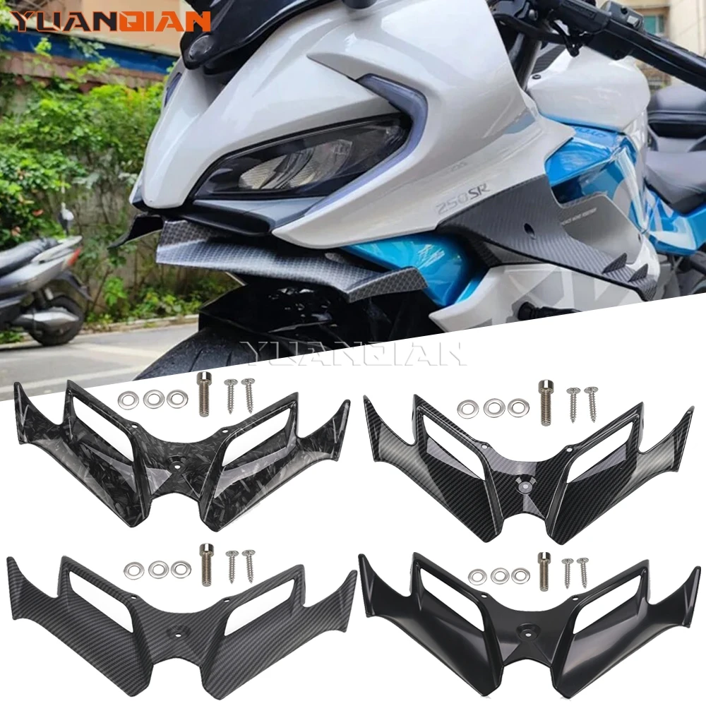 

For CFMOTO 250SR 300SR SR 250 300 SR 2024 2023 2022 2021 2020 2019 Front Fairing Aerodynamic Winglet Cover Fixed Wind Wing Part