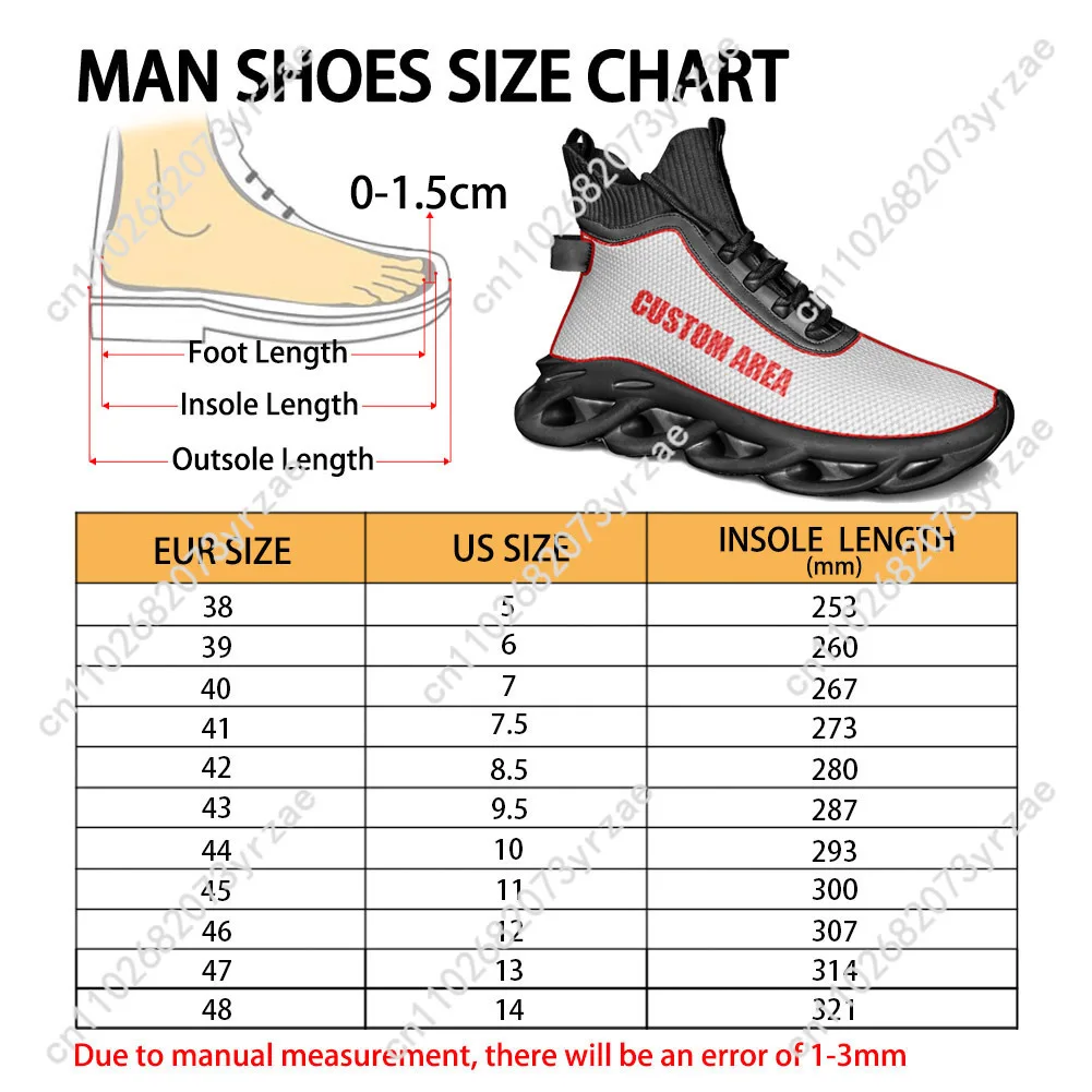 Saw High Top Flats Sneakers Mens Womens Sports Running Shoes High Quality Casual Sneaker Lace Up Mesh Footwear Custom Made Shoes