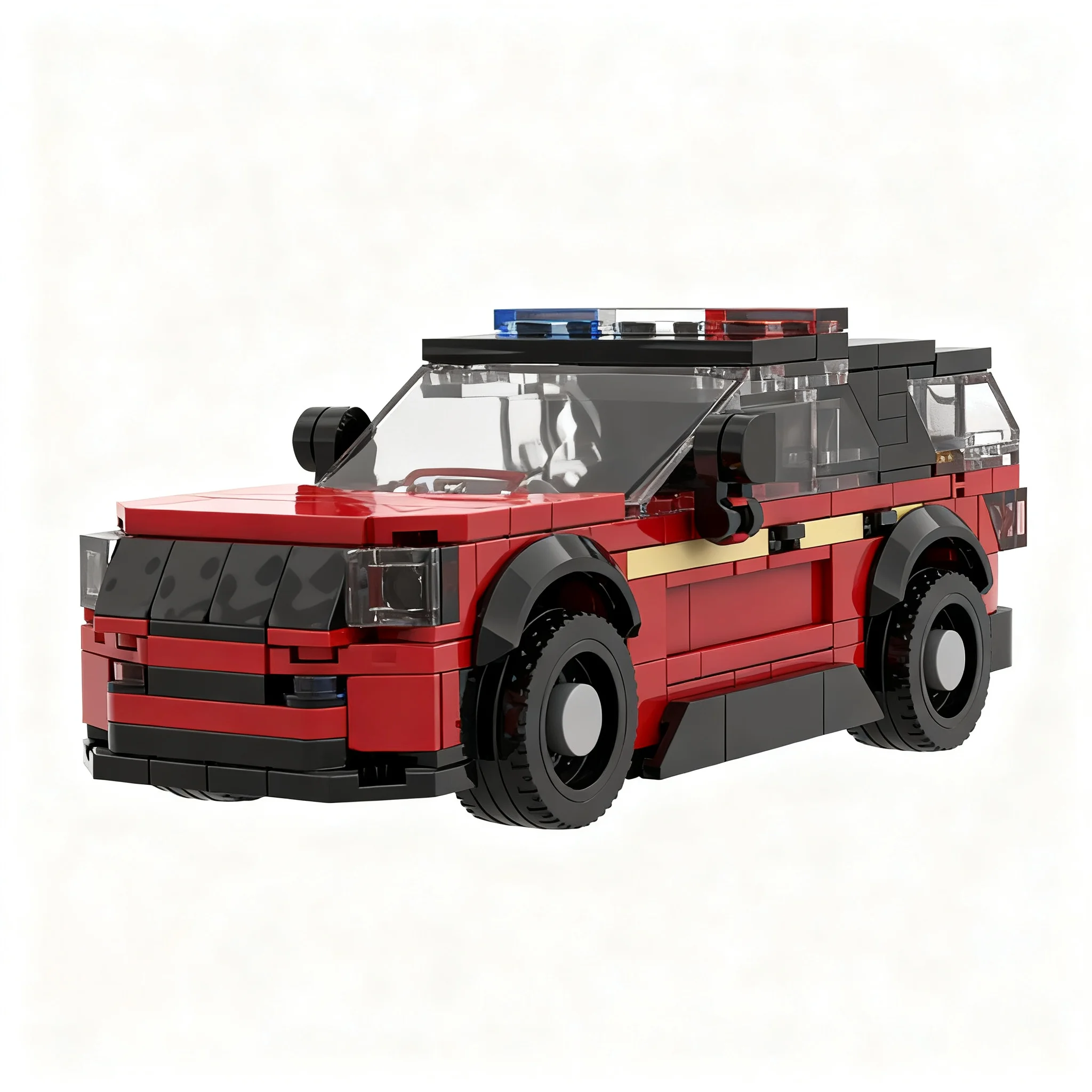 313pcs MOC Fire Dept Ford Explorer City Fire Model Building Blocks Architecture Brick DIY Idea Kids Birthday Christmas Gifts Toy