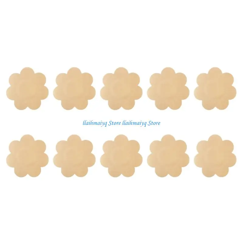 573B Women's Breast Covers, Soft Fabric Adhesive Nipple Pasties Lightweight Strapless Bra Pads for Travel and Wardrobe Needs