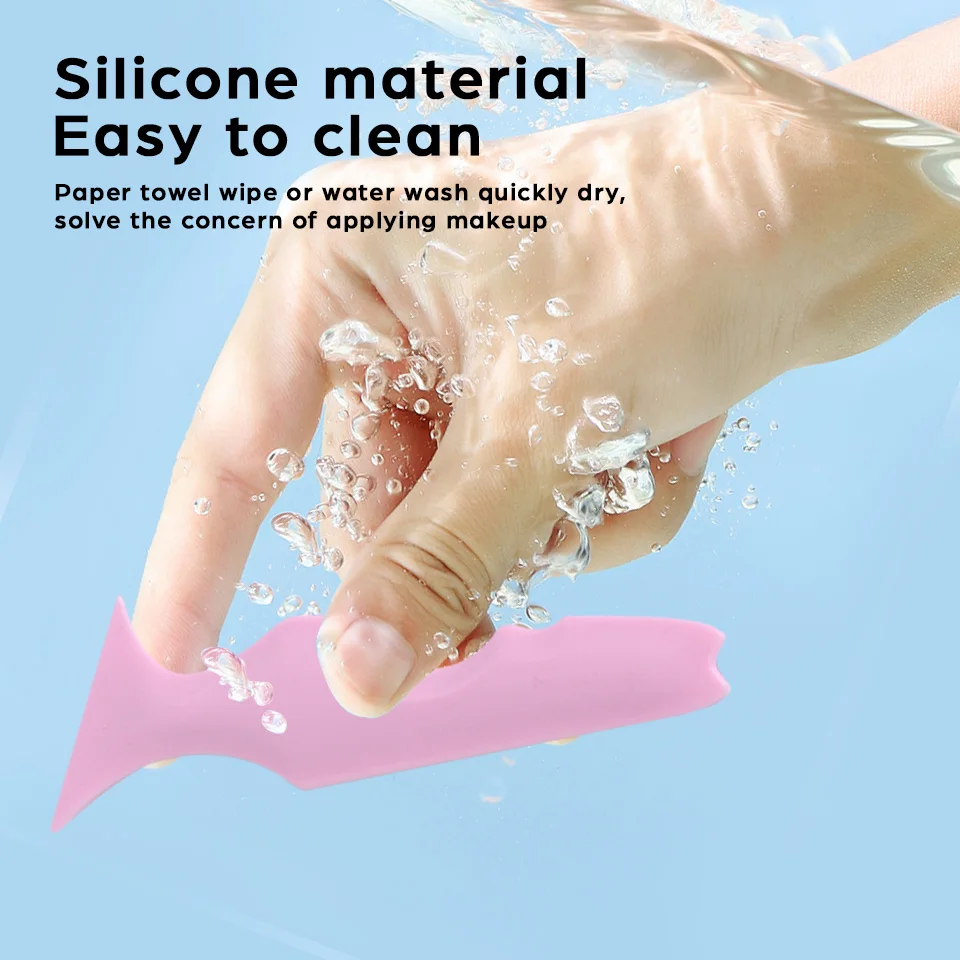 جديد سيليكون كحل حاكم متعدد الوظائف ماكياج العين مساعدة كحل أداة رمش الطلاء أحمر الشفاه سيليكون الجمال حاكم #5