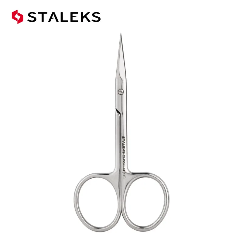 STALEKS SC-31-1 Russian Nail Scissors High Quality Stainless Steel Eyebrow Scissors Trim Nose Hair Makeup Scissor Manicure Tools