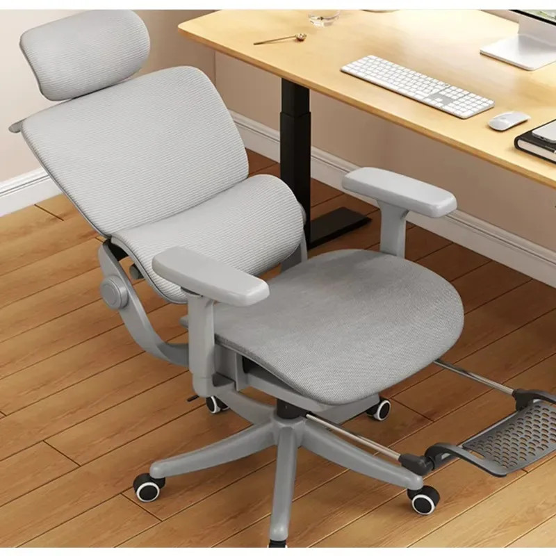 STLF Ergonomic mesh office chair, waist support, height adjustable, reclining, computer game chair, comfortable home office view 5