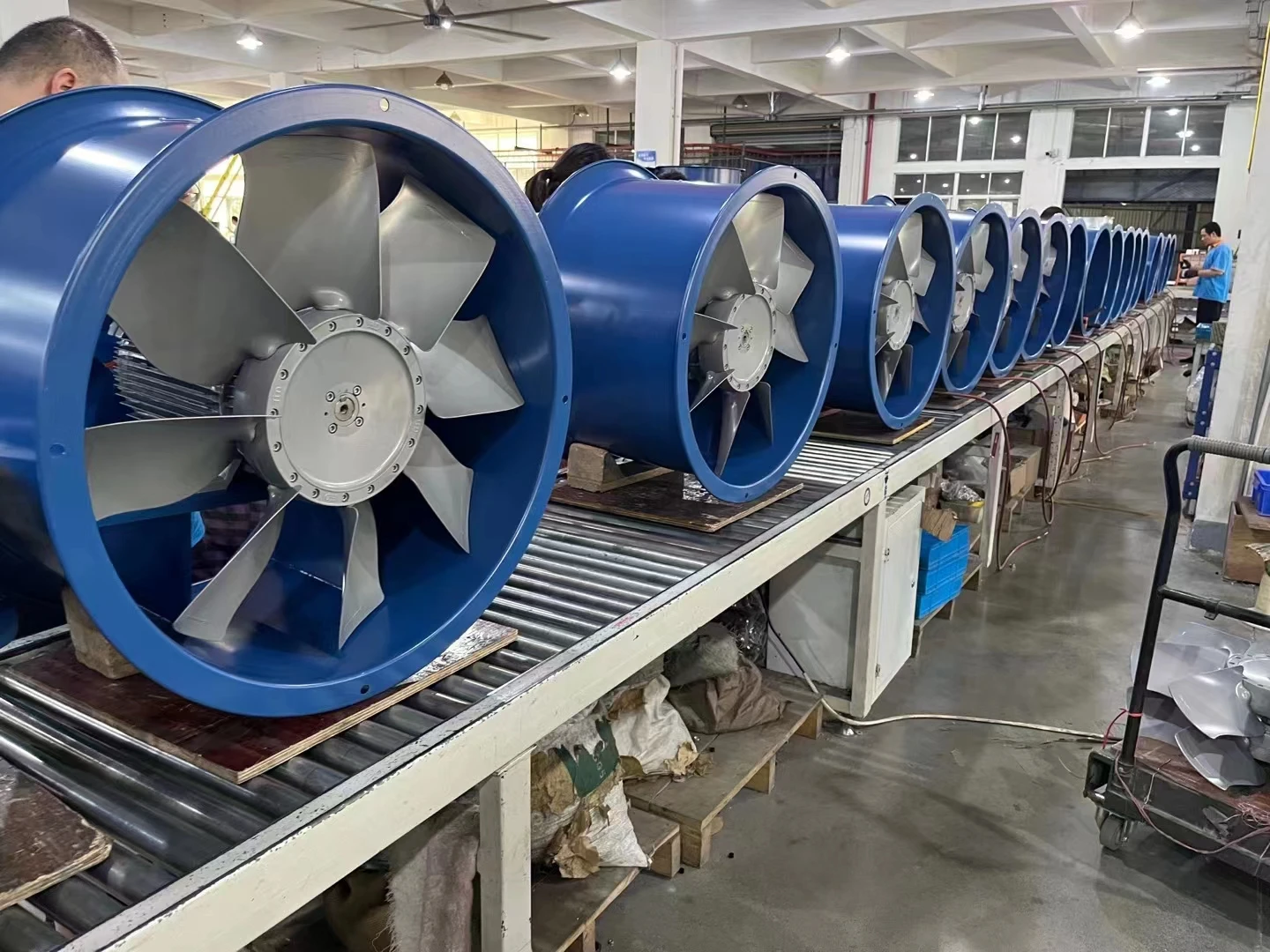 اتجاهين تهب مراوح التدفق المحوري لتجفيف الخشب