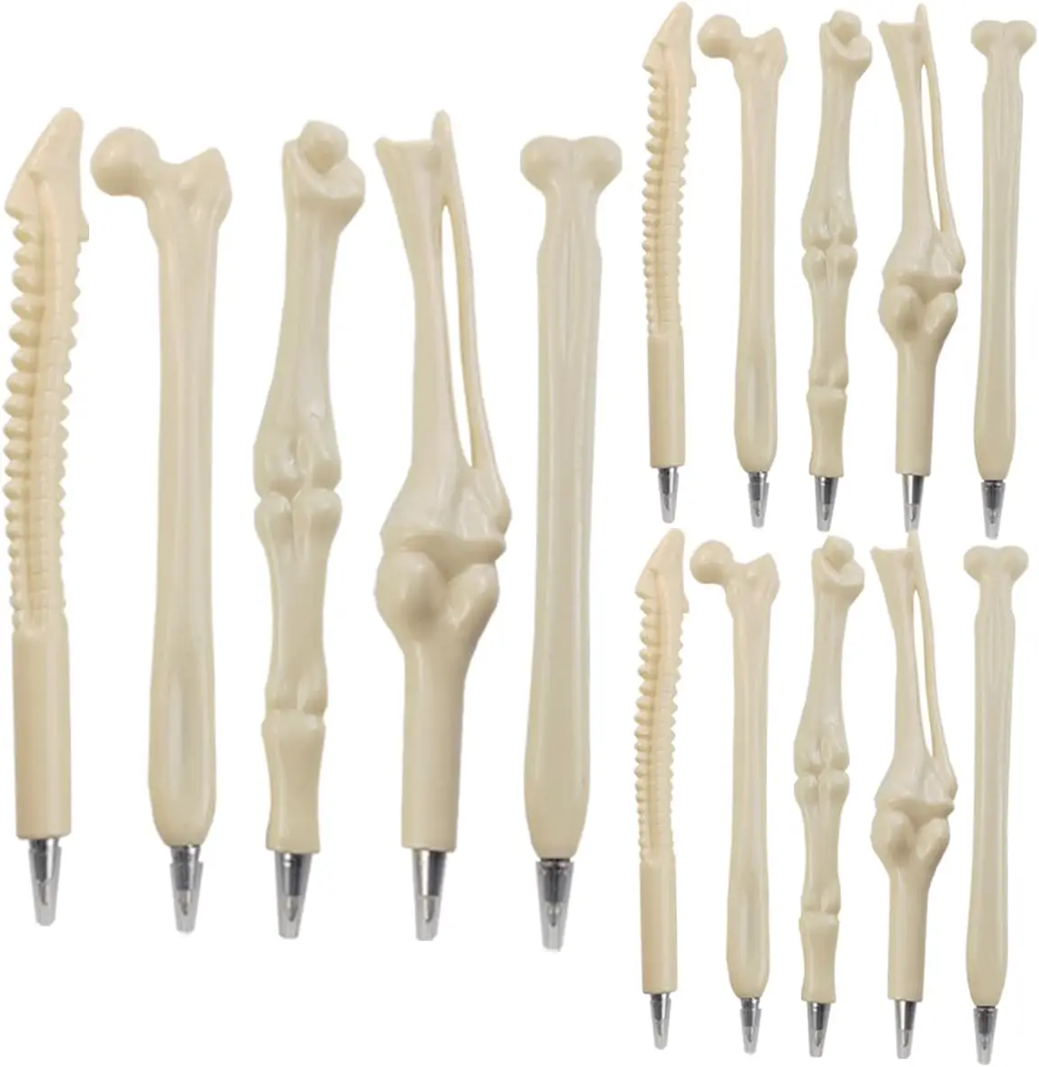 

25 Pcs Bone Ballpoint Pen Novelty 0.5mm for Doctor Nurses Kid Present Party Favor Halloween Day