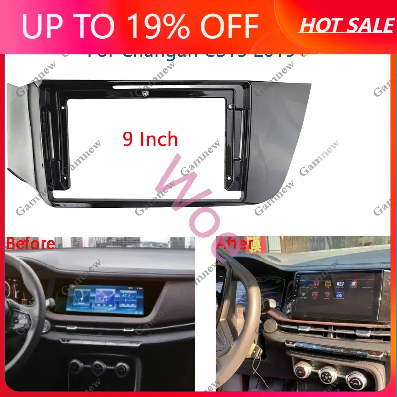 Woe Radio Dash Fitting Panel Kit For Chana Changan CS15 Changan CS15 2019+ Frame Fascia Adapter Canbus Box Decoder Android