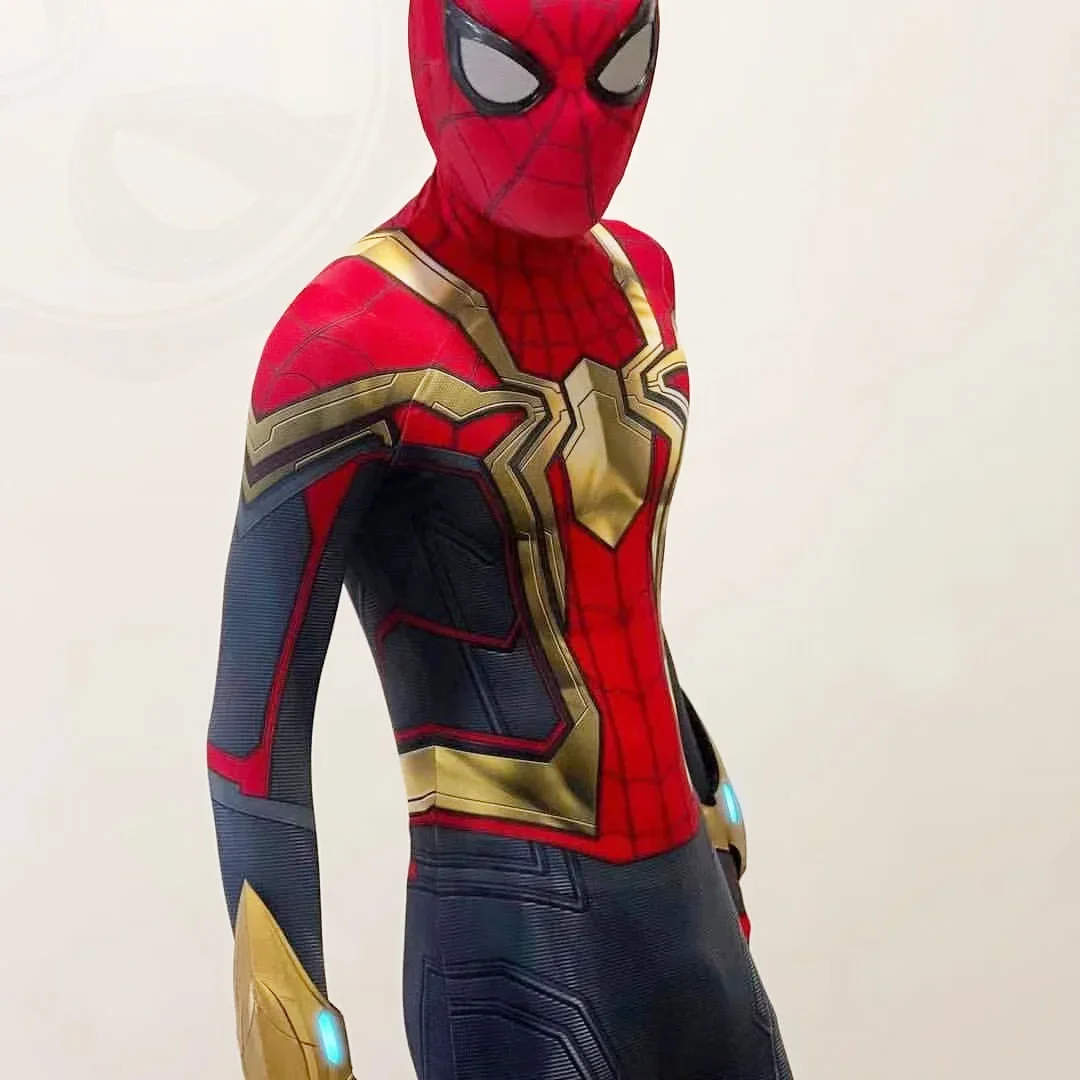 

Spider 2 No Way Home IronSpider Costume Cosplay Spandex Halloween Costume No Way Home Superhero Zentai Bodysuit Adult
