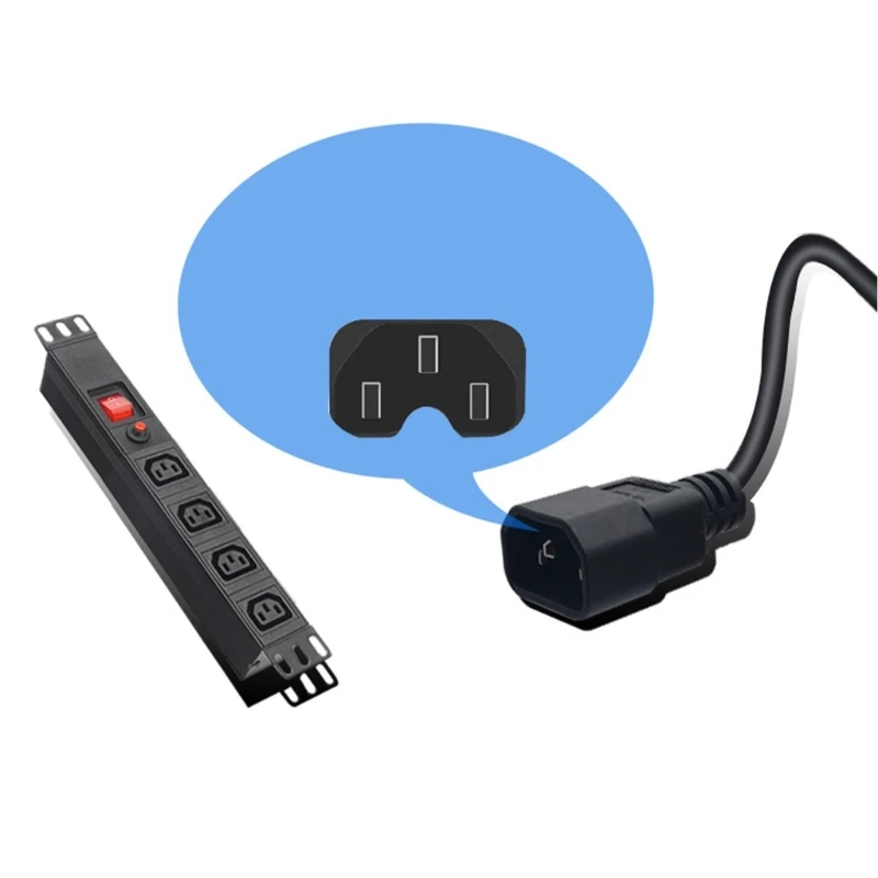 100 センチメートル 3 ピン IEC320 C14 オスプラグ ツイン C13 メス電源コード Y タイプアダプター電源線コンバータケーブルラインブラック