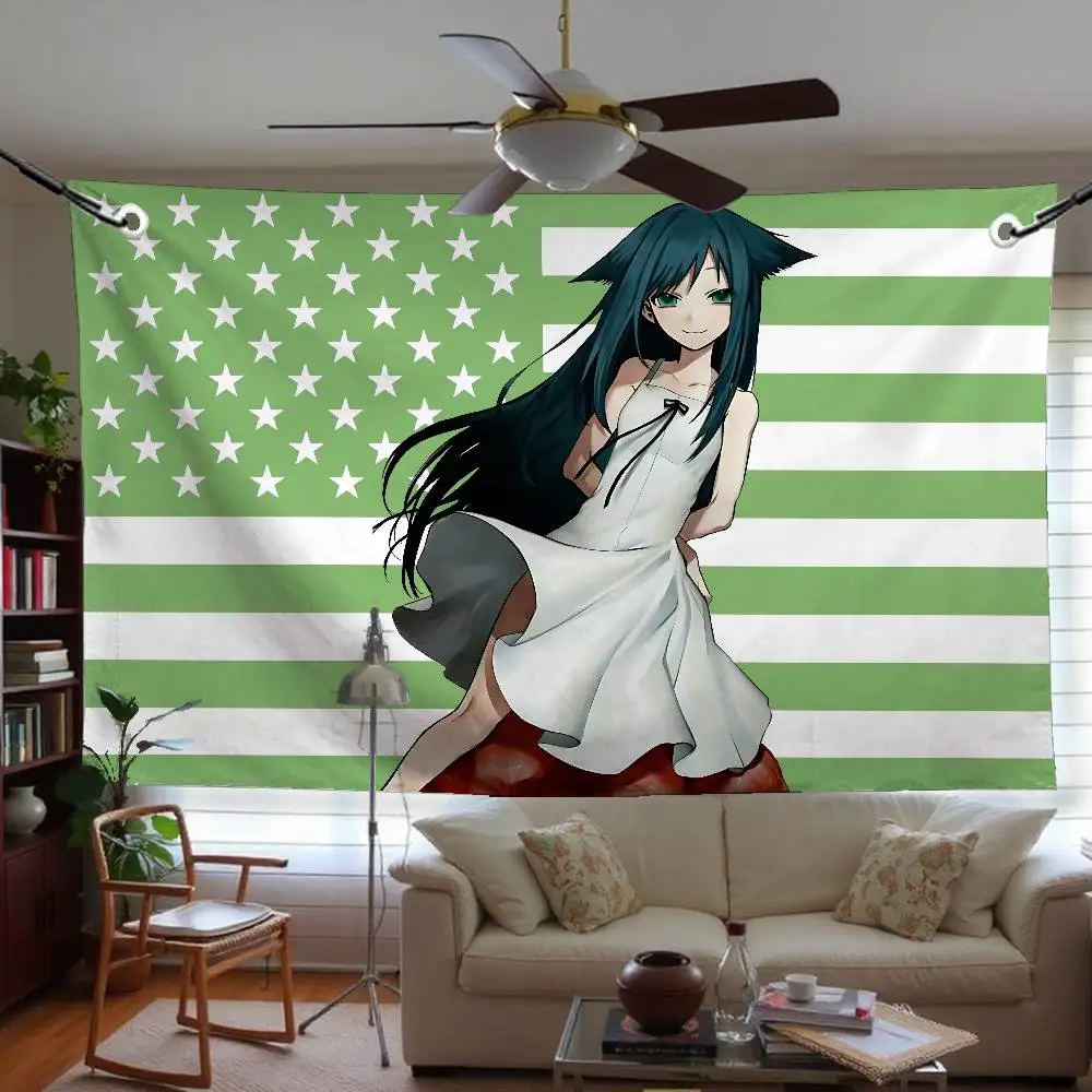 The S-Song of S-Saya Flag Banner Funny Tapestry With Four Grommets 7 Sizes 150X200cmFans Gift For Decoration