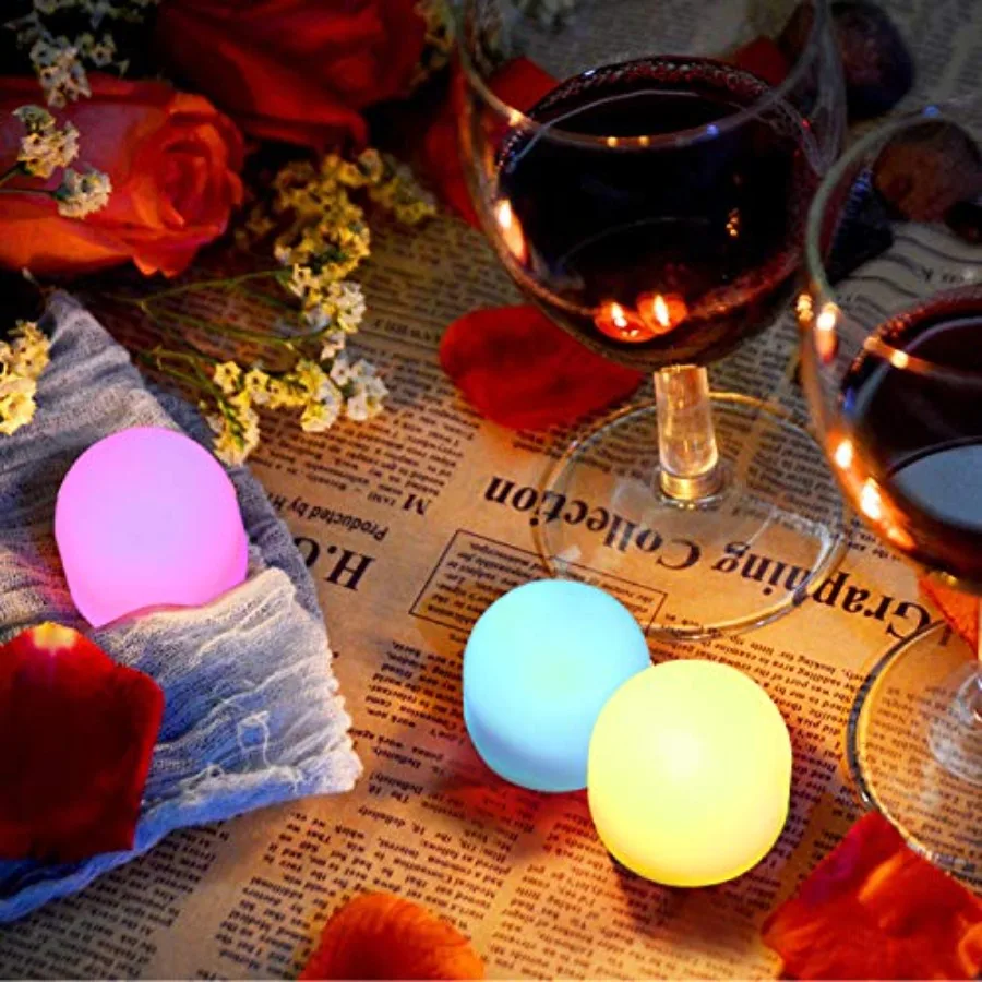 Color Changing Mini Nightlight, Multicolor LED Mood Lighting - Night Light for Bedroom, Bathroom, Living Room - Battery Powered