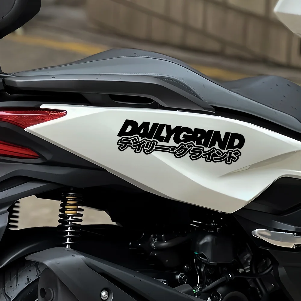 

1 шт. Виниловая наклейка в стиле JDM для ежедневного использования, водонепроницаемая, для мотоциклетного обтекателя, боковой панели, выхлопной трубы, декора окна автомобиля