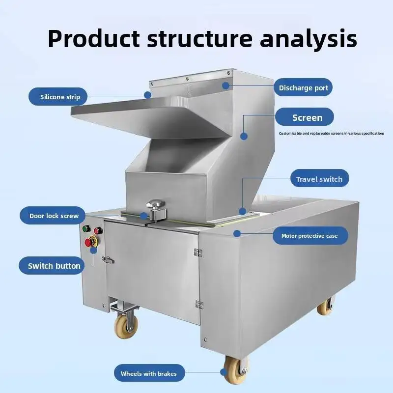 اللحوم المجمدة، كسارة الطب العشبية الصينية من الدرجة الصناعية، كسارة كبيرة من الفولاذ شديدة التحمل لعظام لحم البقر ولحم الخنزير، #3