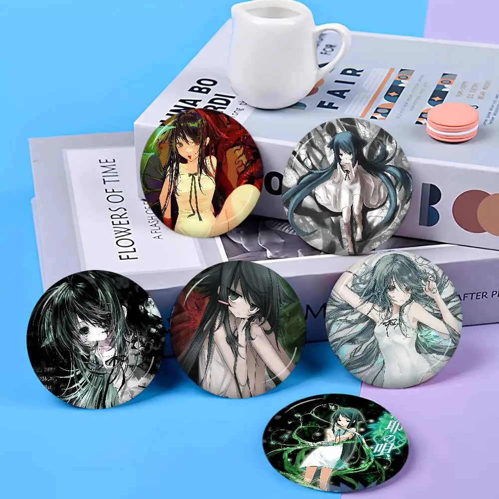 S-Saya No Uta The Song Of Saya Round Button Slogan Creative Brooches Backpack Clothes Decoration Fashion Cartoon Jewelry Gifts
