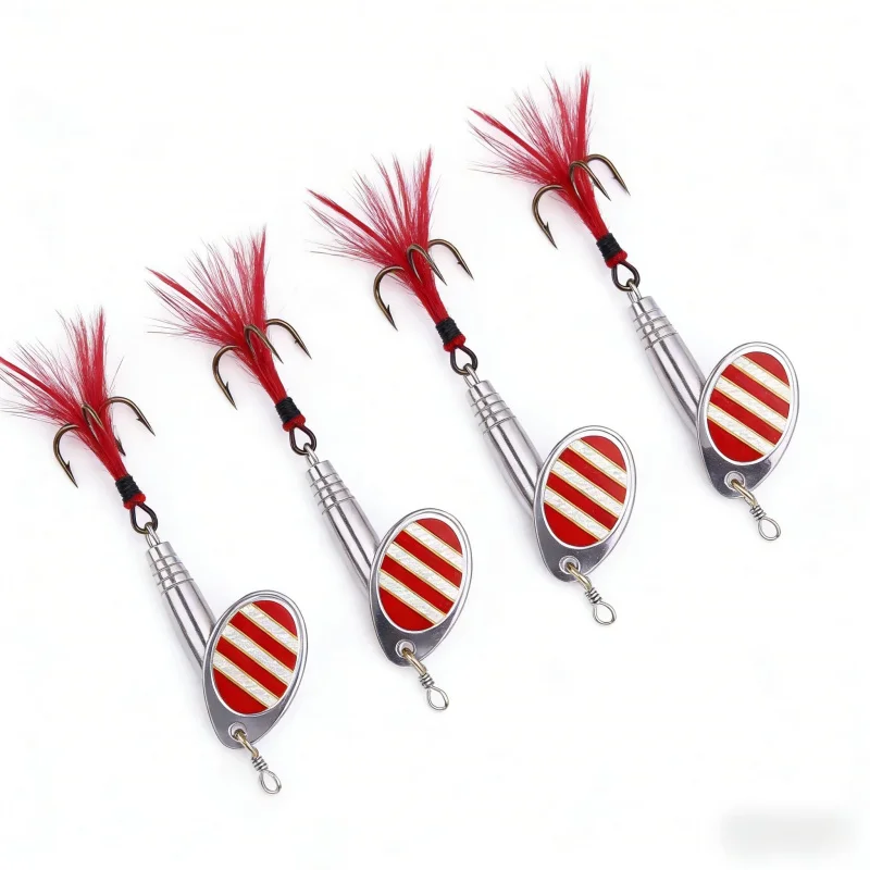 

Вращающаяся блесна с пайетками 11G8CMRed, универсальная приманка для пресноводной рыбалки на басса и сома, специально разработана для дальнего заброса.