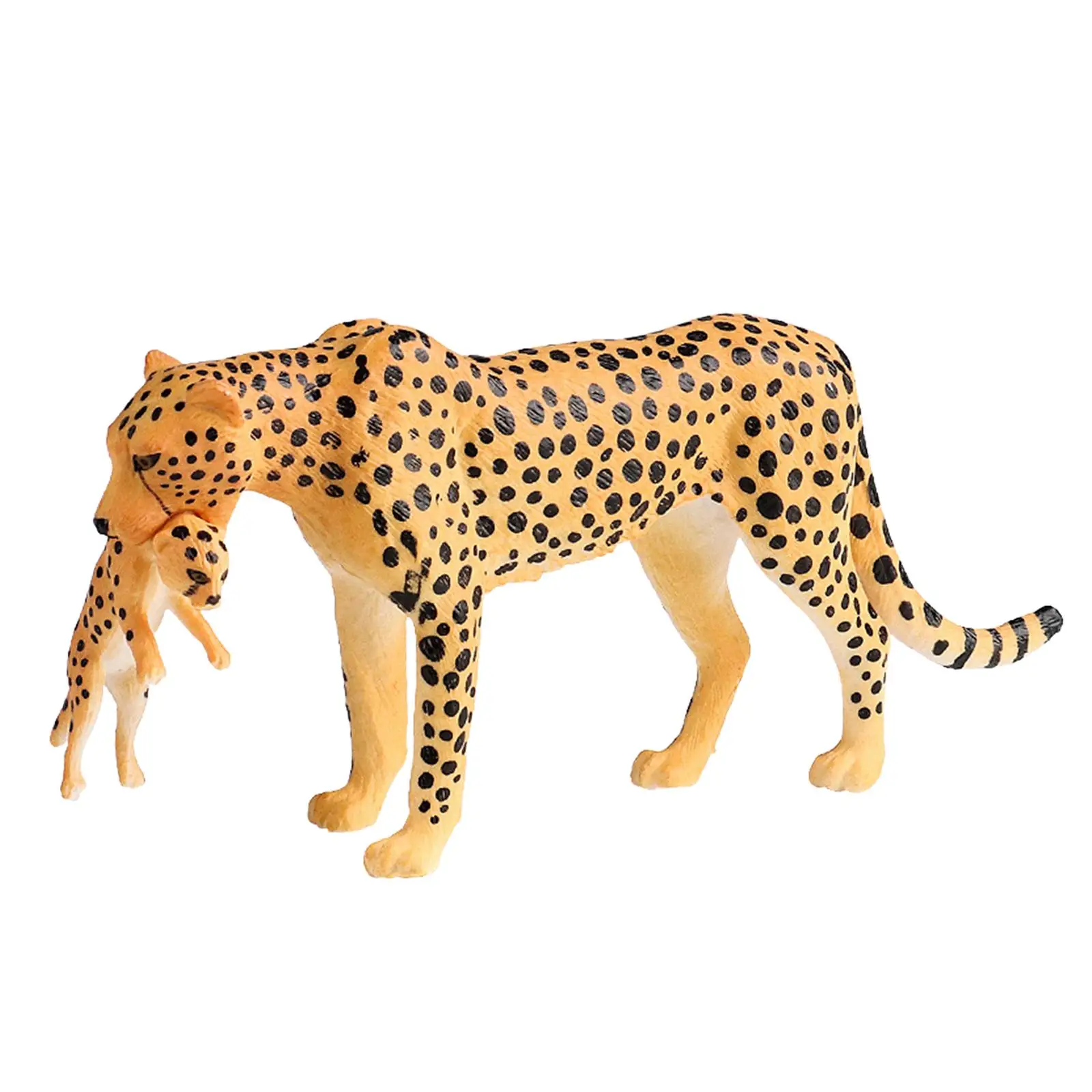 Leopard Figurine Cheetah Playset Model Simulation Wildlife Animal Statue for