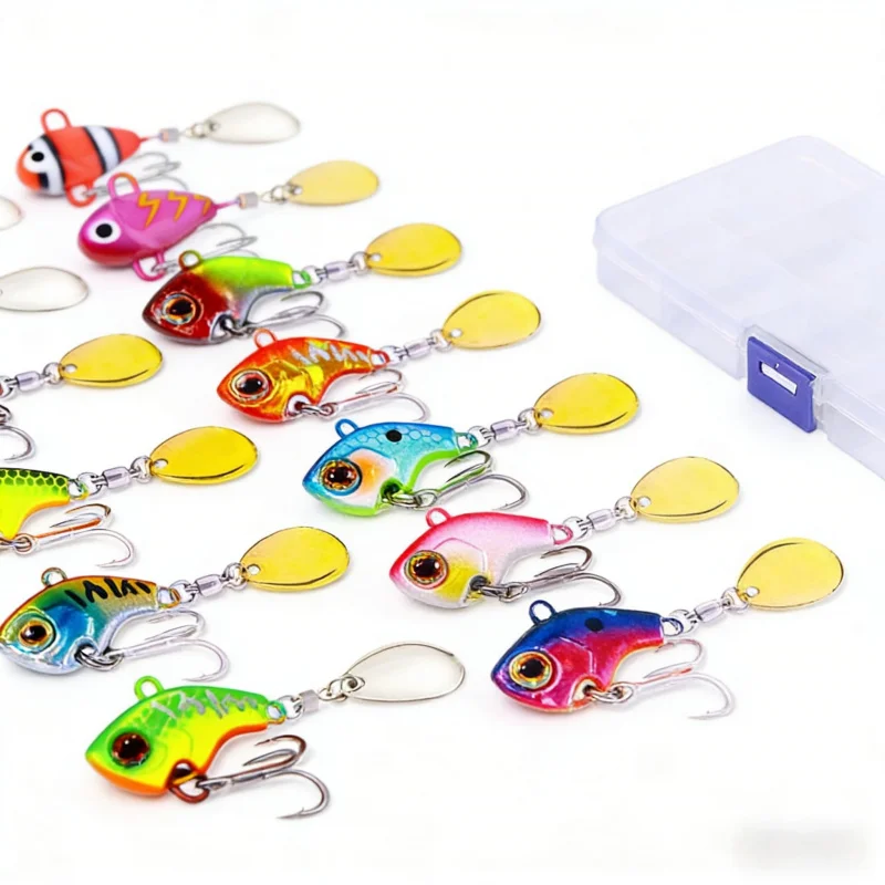 

Набор виброхвостов VIBLuya из 15 штук: металлические блесны для ловли в пресной воде, для различных слоев воды, для ловли морского и пресноводного рыб (включая толстолобика)