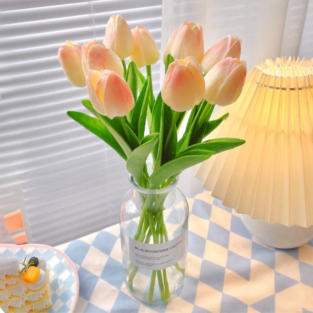 Künstliche Tulpen Real Touch – Realistische Blumen für Heimdeko - zdjęcie 1