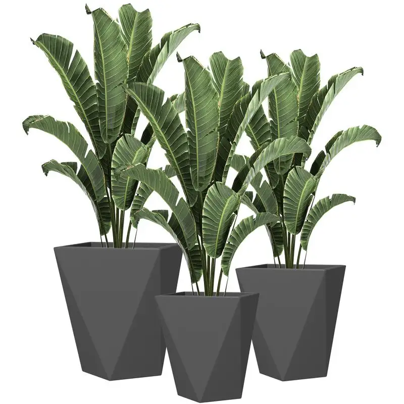 Set Of 3 Tall Plant… - image