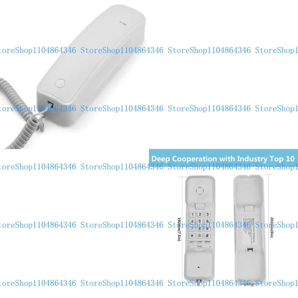 5asd ST309 Mini Wall-Mount Telephone Noise-cancelling for Homes and Offices Hotels