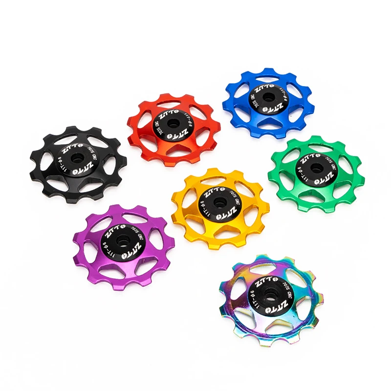 Metal Bearing MTB Road Bike Rear Dial Guide Wheel 11T Guide Wheel Aluminium Alloy Derailleur Guide Wheel image 5