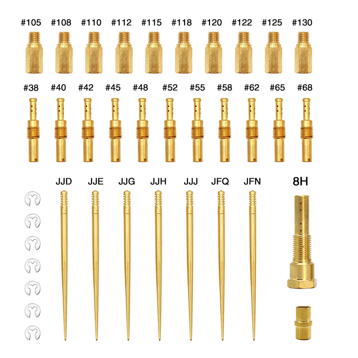 ZS Racing Nozzle Needle Atomizing Tube Sudco Nozzle kit Carburetor Super Presisi Repai Kit for PE 26-28 PWK21/24/26/28/30/32/34