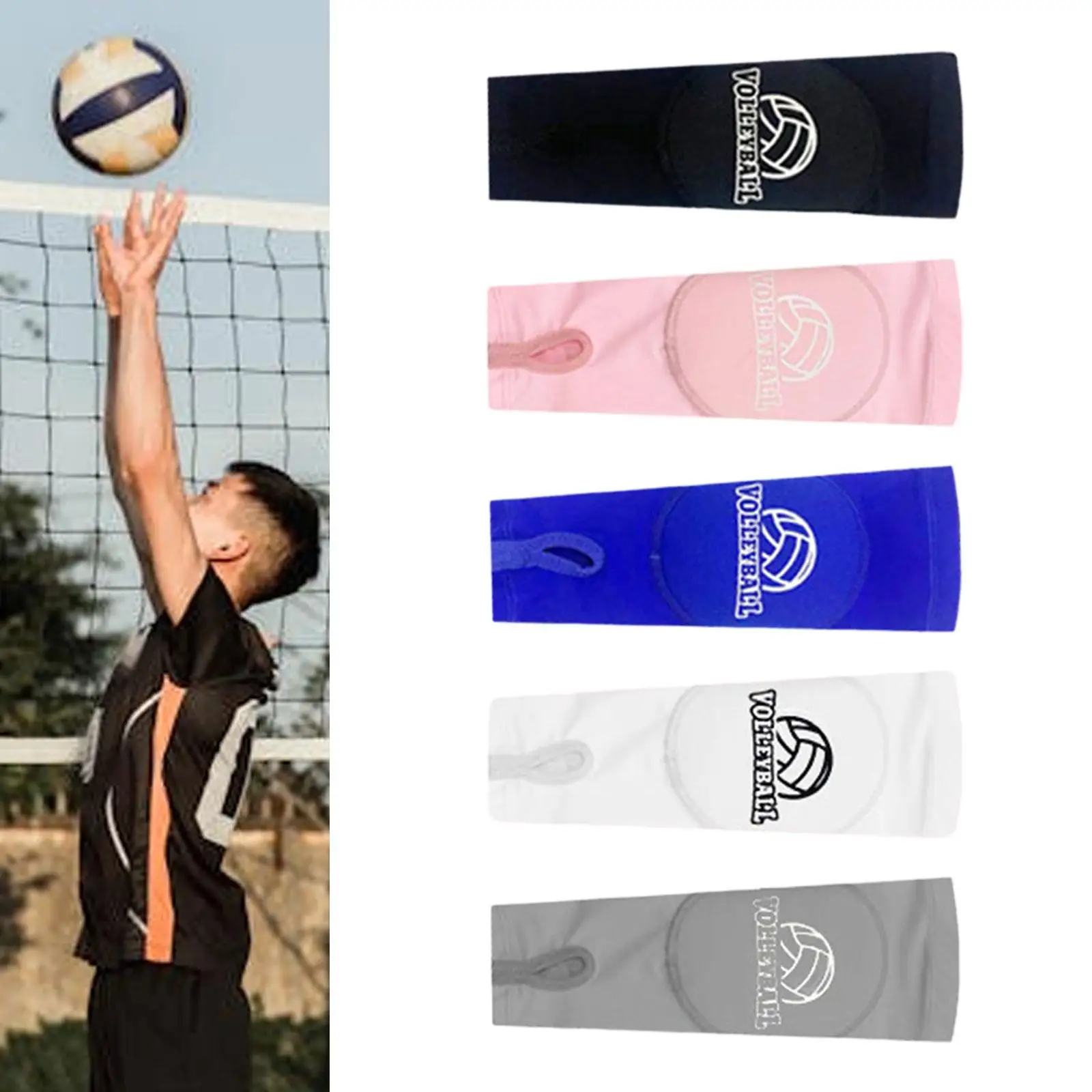 2 Pieces Volleyball Arm Sleeve Gloves Arm Pads Elbow Support Basketball Wrist Support for Gaming Work Cycling Basketball Outdoor