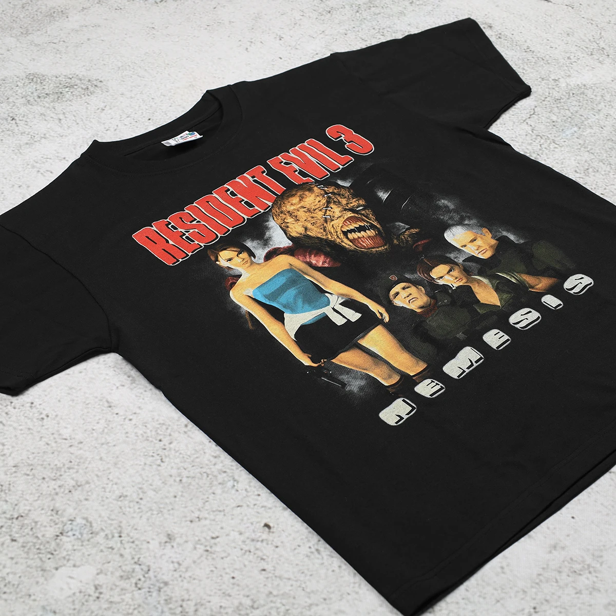 Resident Evil T-Shirt Nemesis 90s Design Graphic Vintage Style Screen Printed Horror Game Biohazard Casual Clothing Men Shirts