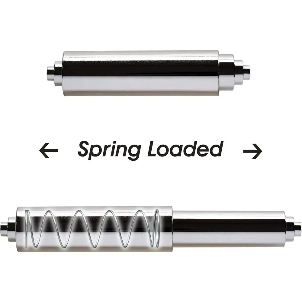 Spring Loaded Toilet Paper Roll Holder Replacement, Chrome view 3