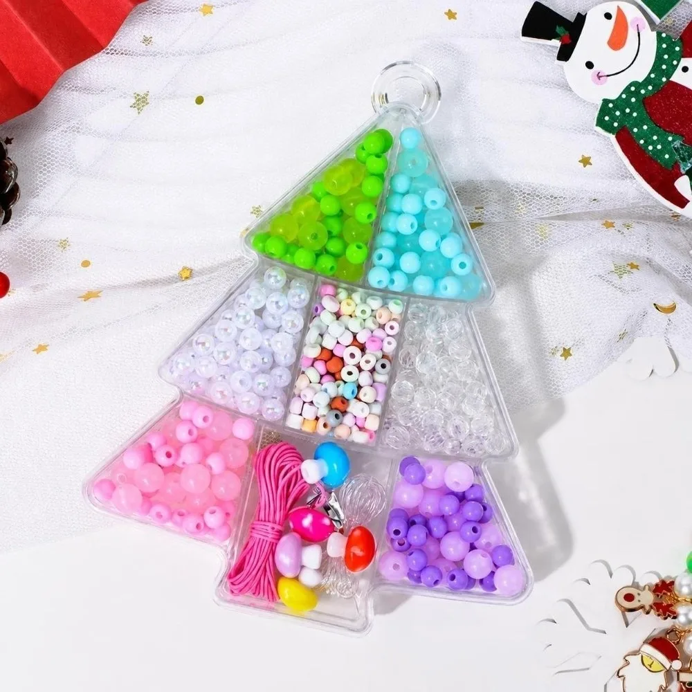 Multi-Color Christmas Beading DIY Kit Handmade Entry-level Bracelet Necklace Making Snowflake Shaped Complete Supplies