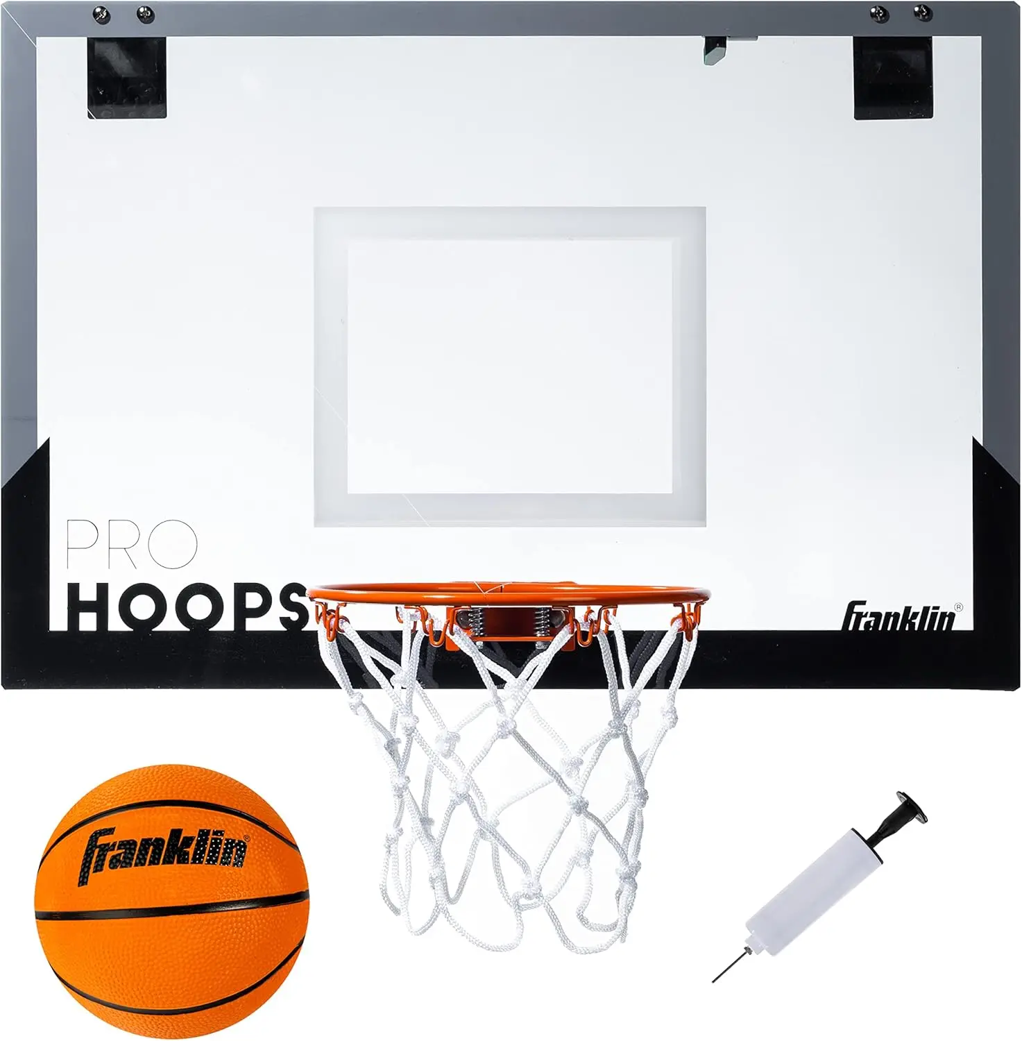 

Mini Basketball Hoop Over The Door Set with Large Backboard, No Tools Setup, Slam Dunk Approved