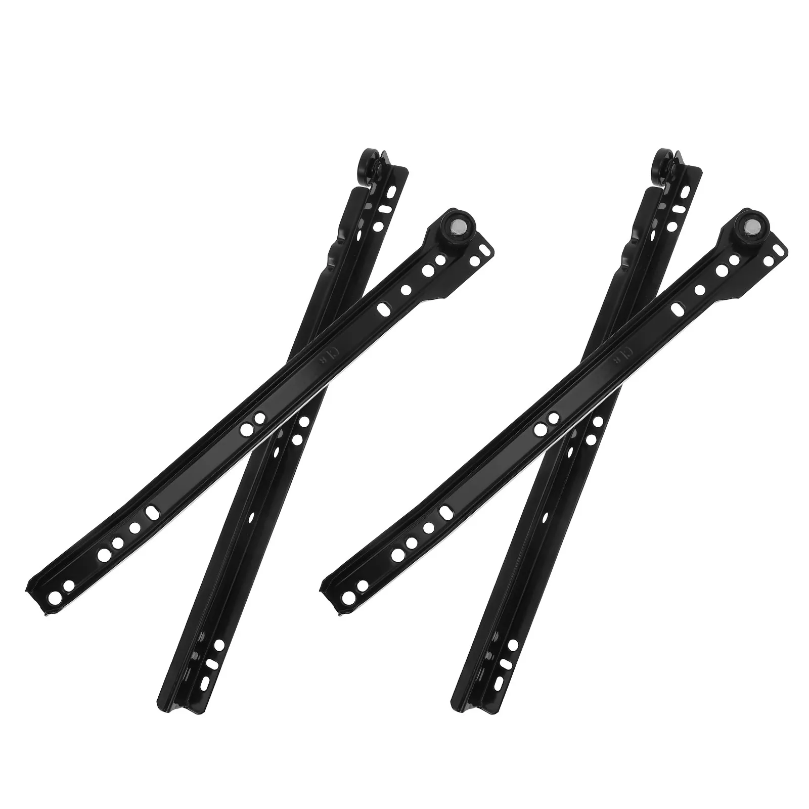 1Pair Drawer Slides Bottom Mount Heavy Duty Steel Two Section Rails for Dresser Cabinet Kitchen Furniture Easy Install