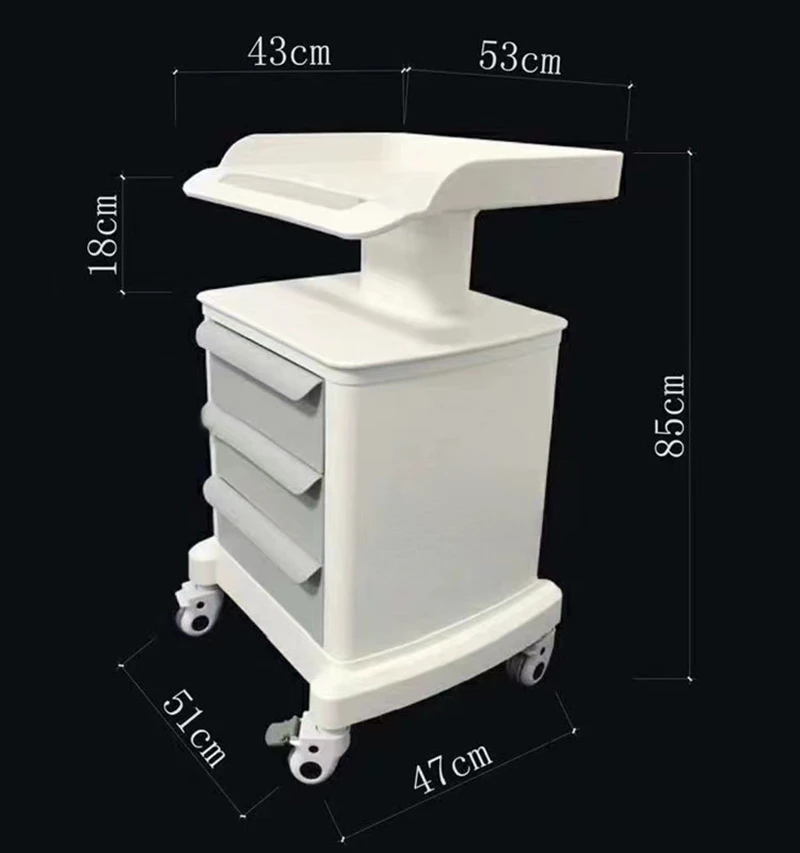 Dental Trolley ABS New Mobile Trolley Planter Root Measuring and Cleaning Machine Instrument Placement Worktable