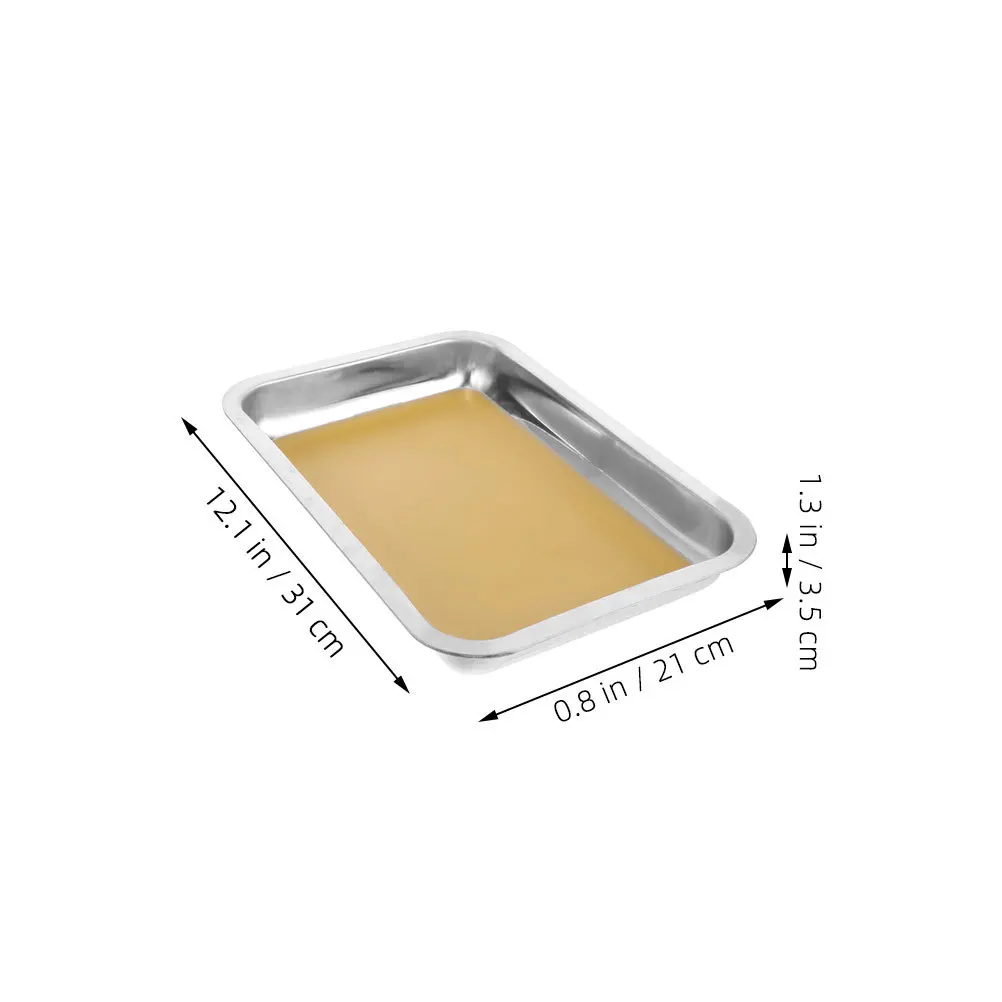 2 قطعة صينية تشريح قاعدة شمع من الفولاذ المقاوم للصدأ A4 علم الأحياء أداة العلوم التعليمية مقلاة تشريح الفصول الدراسية المدرسية #2