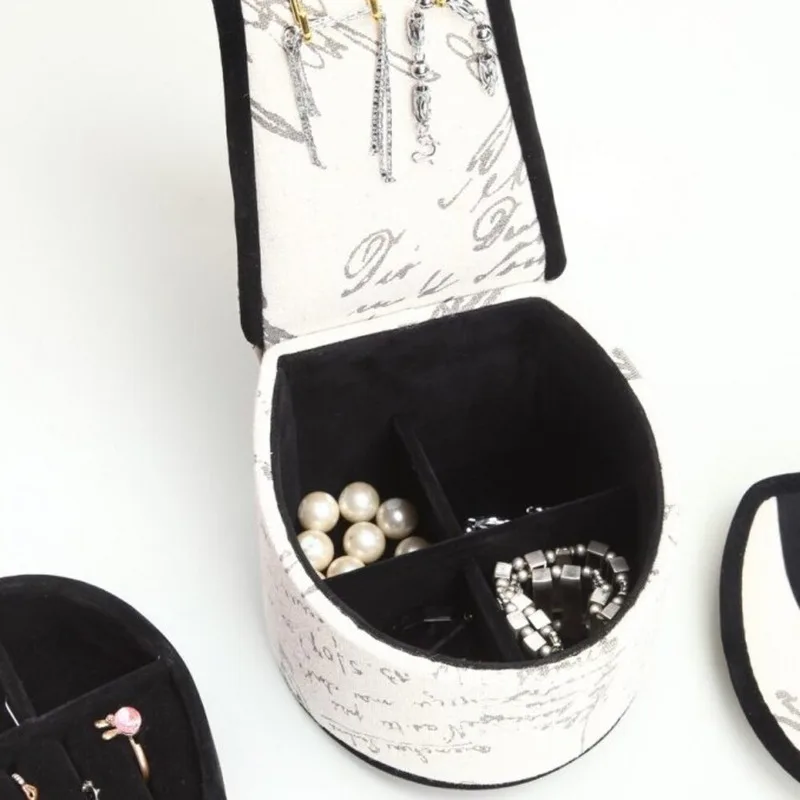 المألوف الأبيض رسالة 9 بوصة المخملية 2025 عالية الكعب مجوهرات معلقة عرض صندوق تخزين حلية #6