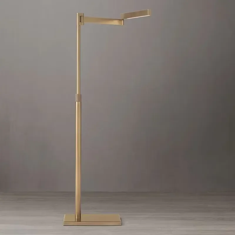 Steel Floor Lamp Modern Minimalist Adjustable Height Dimmable Standing Light Living Room Bedroom OEM Project Lighting